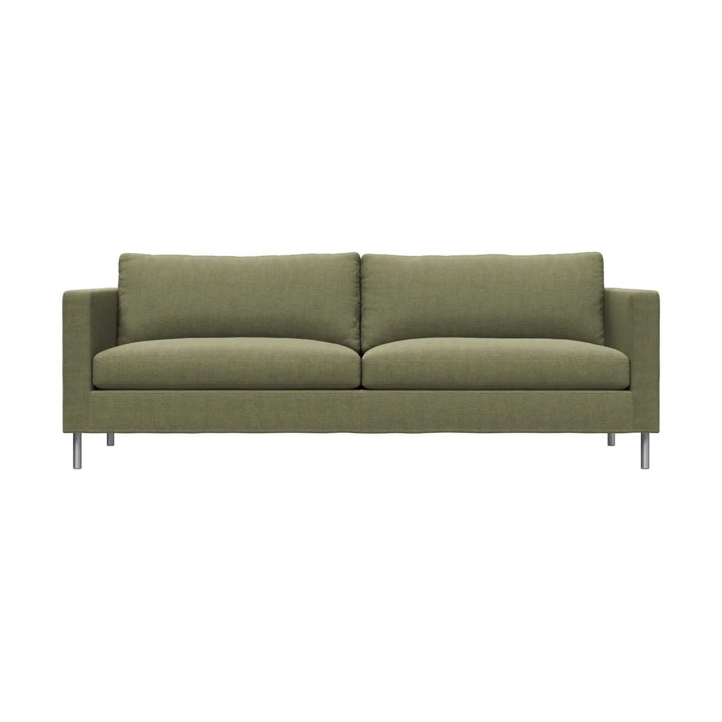Fogia Alex 2,5 Sitz Sofa Stoff Hiro Lightgreen-aluminiumbein