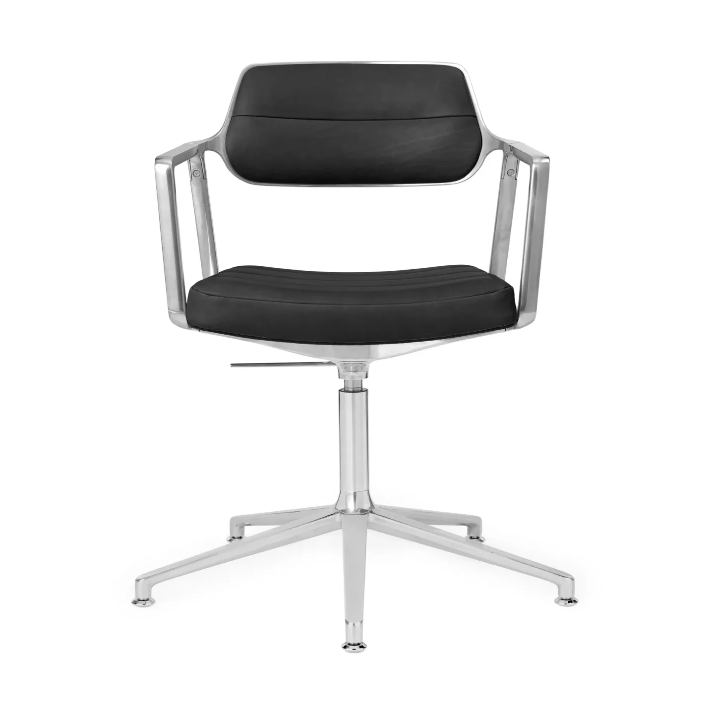 Vipp Vipp453+ Swivel kontorsstol Pol. aluminium-black leather