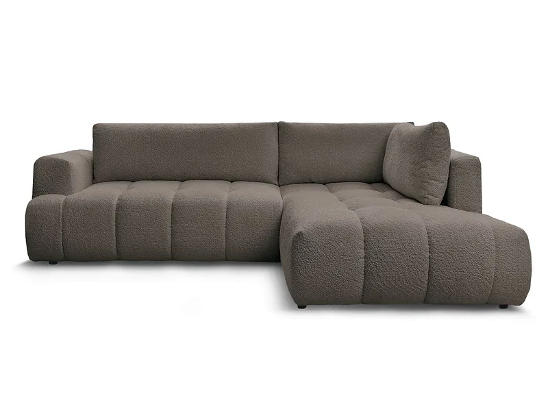 Ecksofa BOBOCHIC FUJI Boucle-Stoff rotbraun