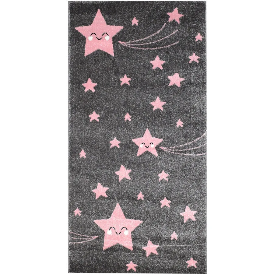Kinderteppich Kids Grau, Pink Anderes Muster Polypropylen 120 x 170 cm