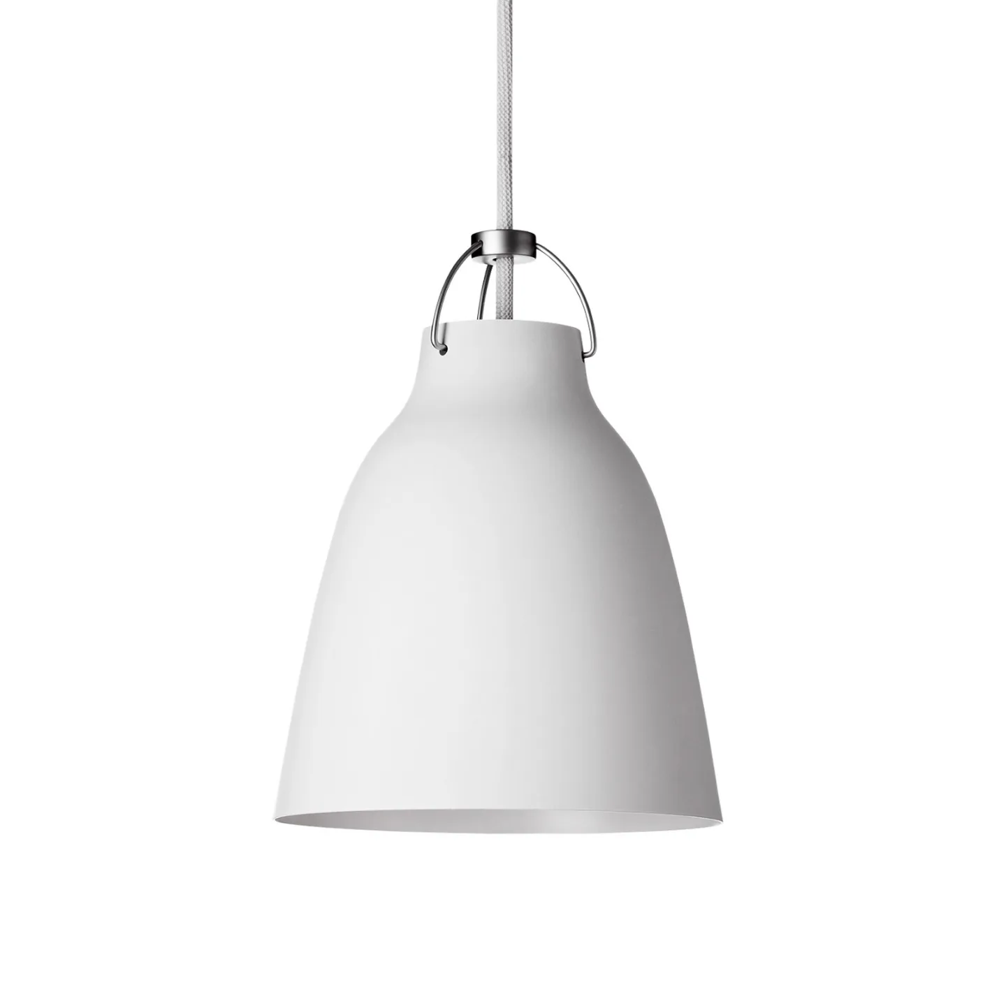 Caravaggio™ P1 Pendelleuchte Matt Weiß - Fritz Hansen Caravaggio P1 - Wohnzimmer - Design - Metall - Einflammig