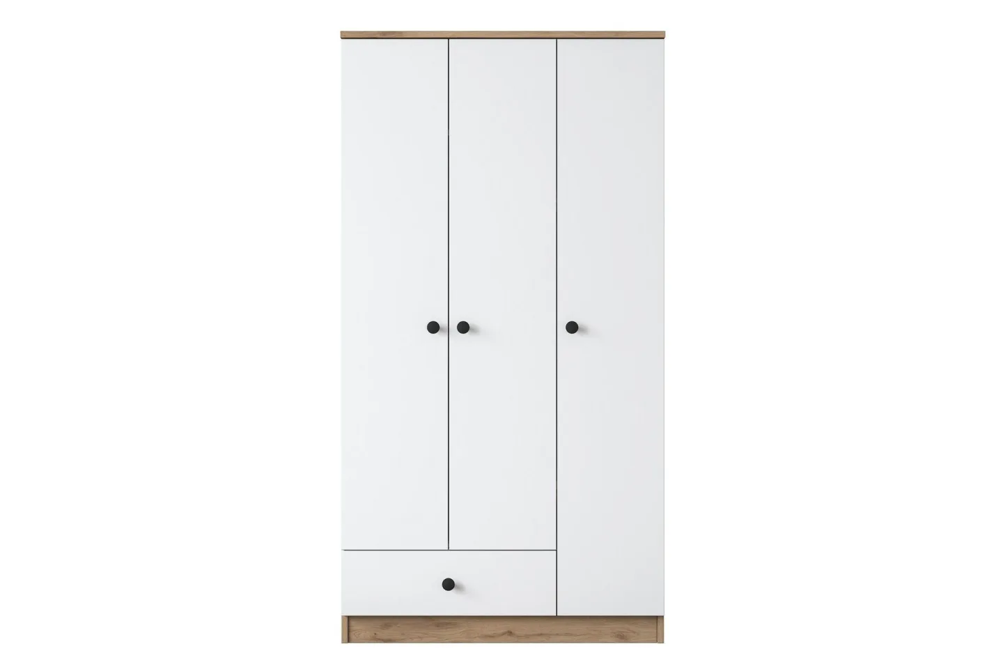 Jain Garderob 90x170 cm Brun/Vit - Hanah Home