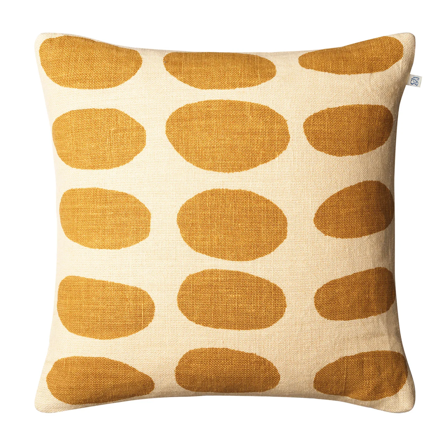 Chhatwal & Jonsson - Asim Cushion Cover 50x50 cm Light Beige / Spicy Yellow - Prydnadskuddar och kuddfodral