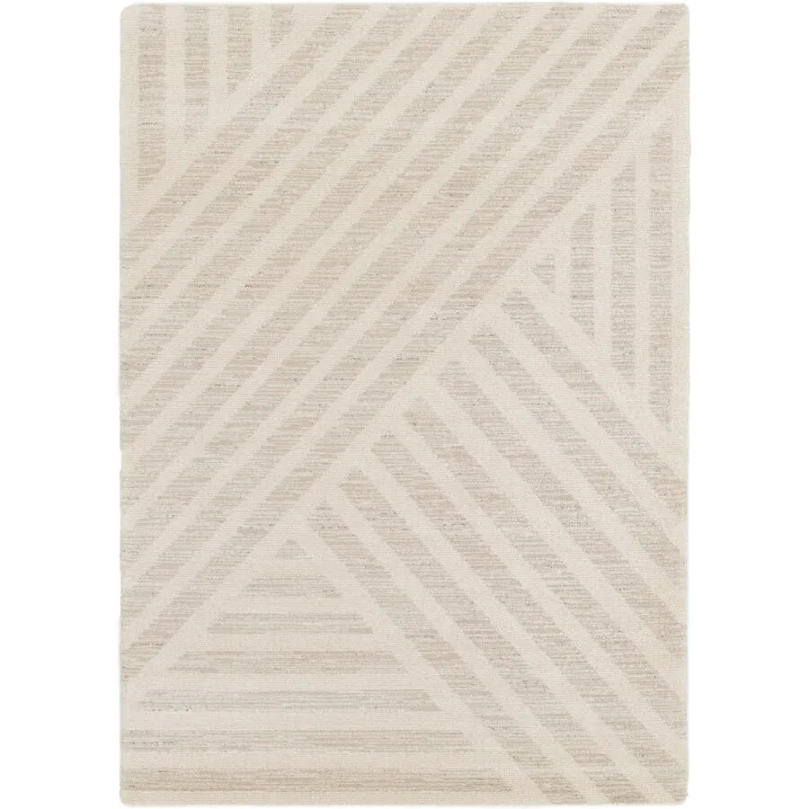 Teppich Siroc Beige Einfarbig/Streifen Polyester/Polypropylen 230 x 160 cm