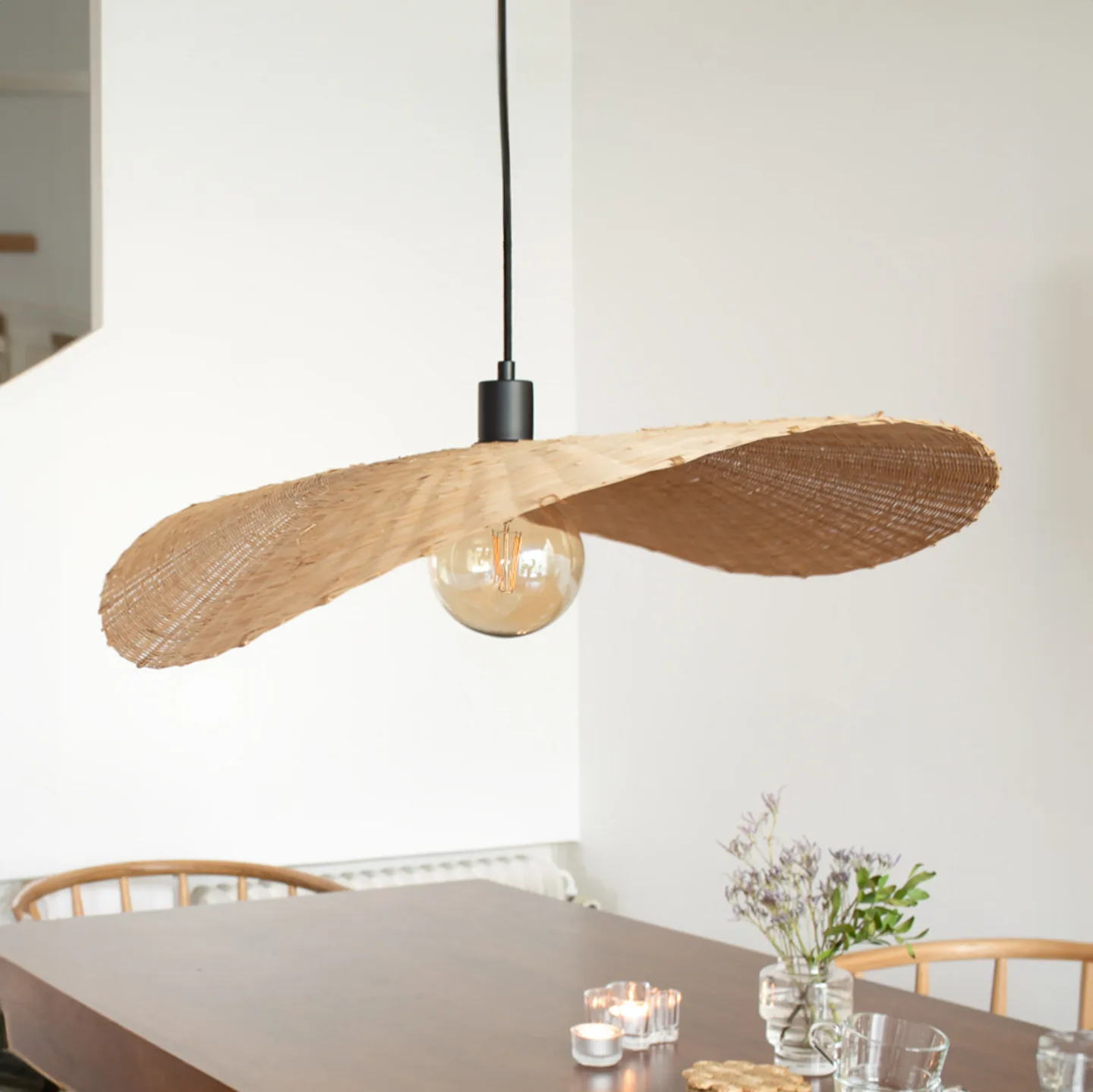 Rayo Pendelleuchte Natural - Markslöjd - Wohnzimmer - Boho - Bambus - Einflammig