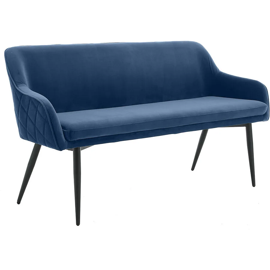 Bank Amy Blau Stoff 160 cm 85 cm