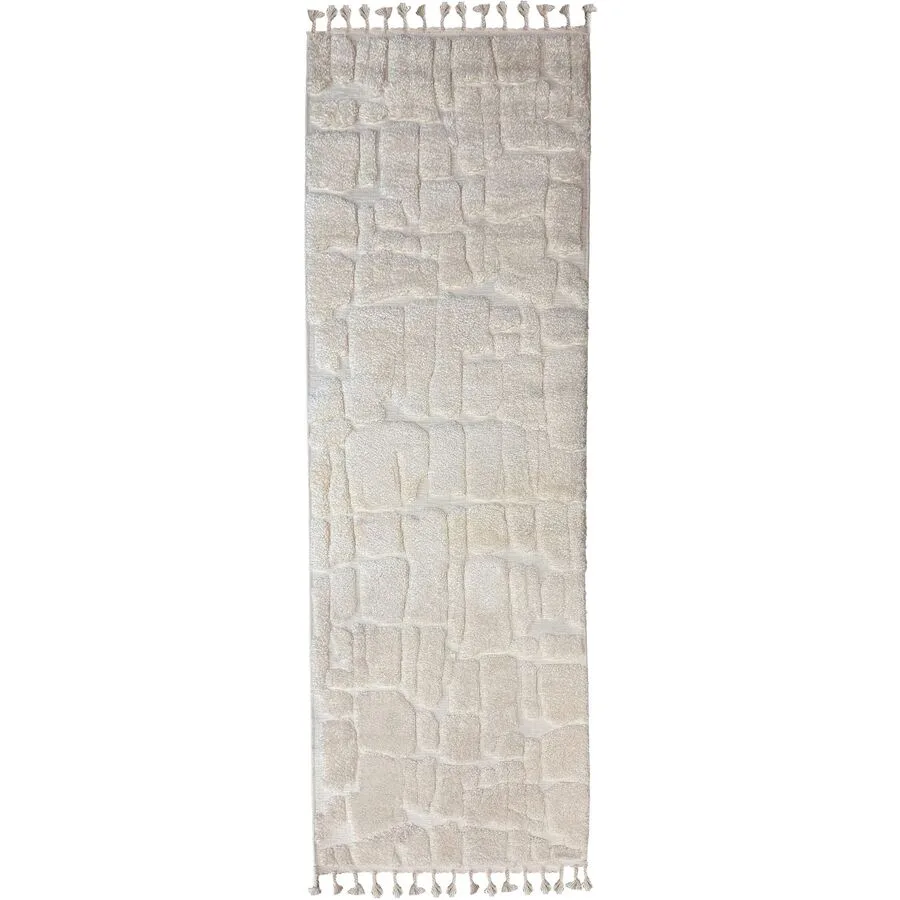 Teppich Calvella Natur Polyester 80 x 300 cm