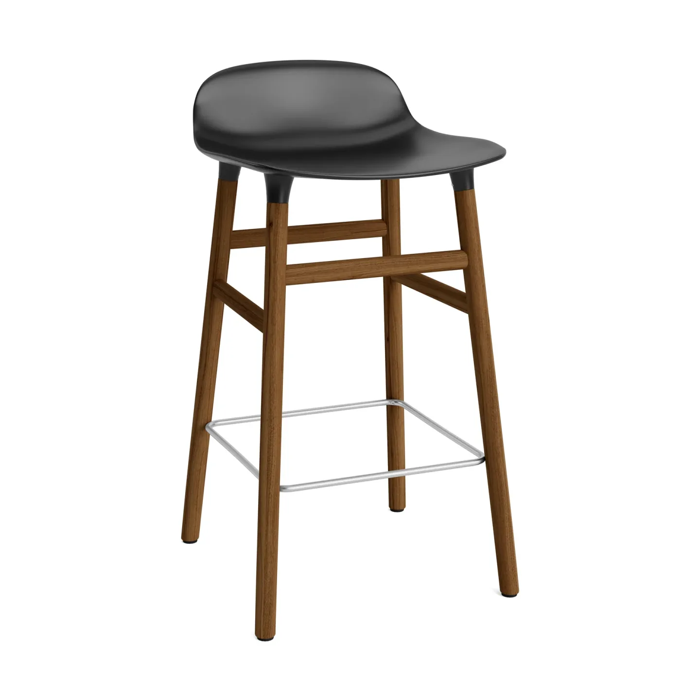 Normann Copenhagen Form Chair barstol valnötsben svart