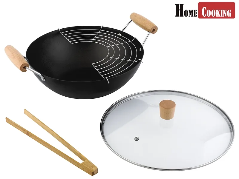 HOME COOKING Wok ASSIA Ø32cm karbonstahl schwarz