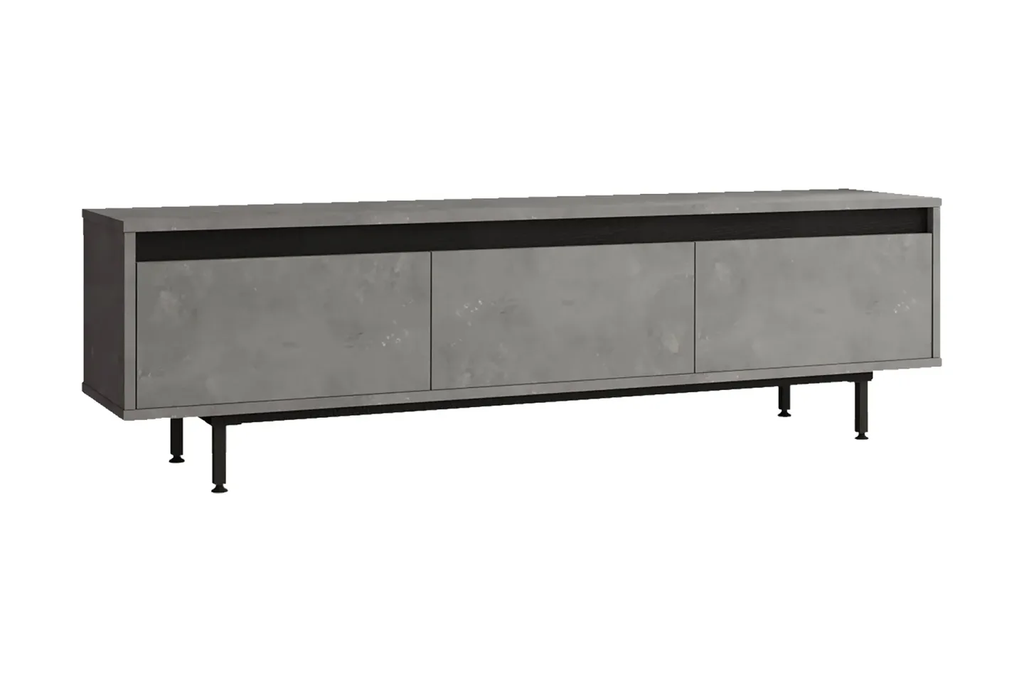 Lozyno Tv-bänk 160 cm - Silver/Svart