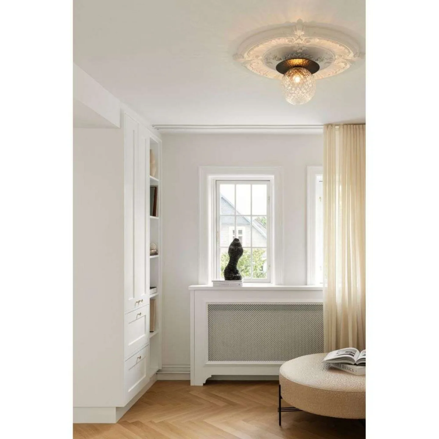 Liila 1 Wandleuchte, schwarz/klar, Ø 25,5 cm, IP 44 - Nuura Nuura Aps - Badezimmer - Skandinavisch - Glas - Einflammig