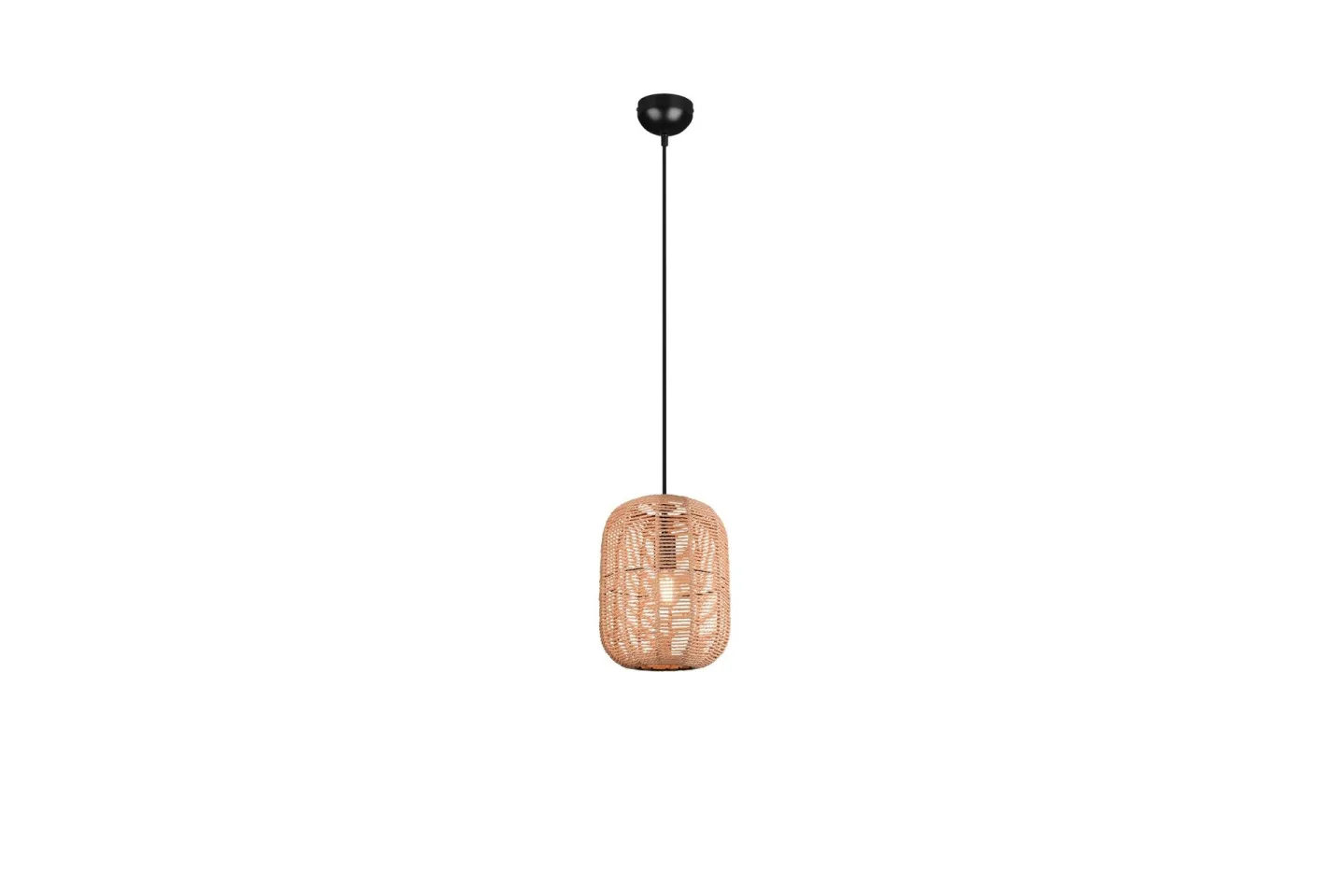 Runa Taklampa E27 25cm mattsvart/rotting - Natur/Matt svart