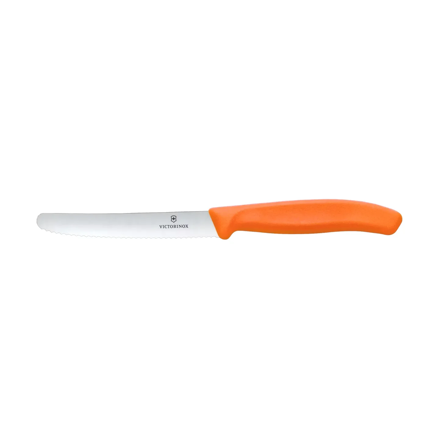 Victorinox Swiss Classic Wurst-/Tomatenmesser, gezahnt 11 cm Orange