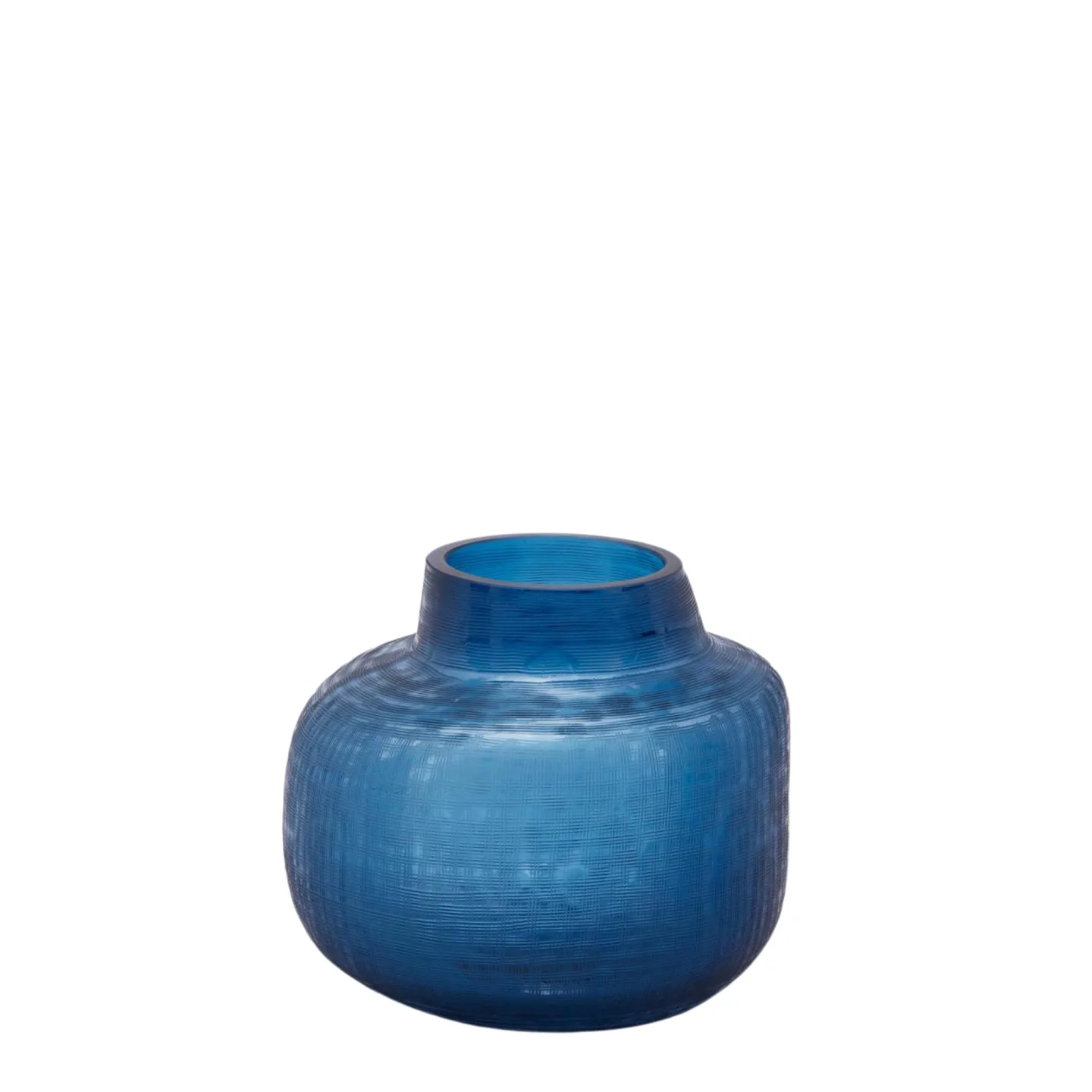 Edg Vase Trame Glas Blau H: 20 cm | Schubiger Möbel
