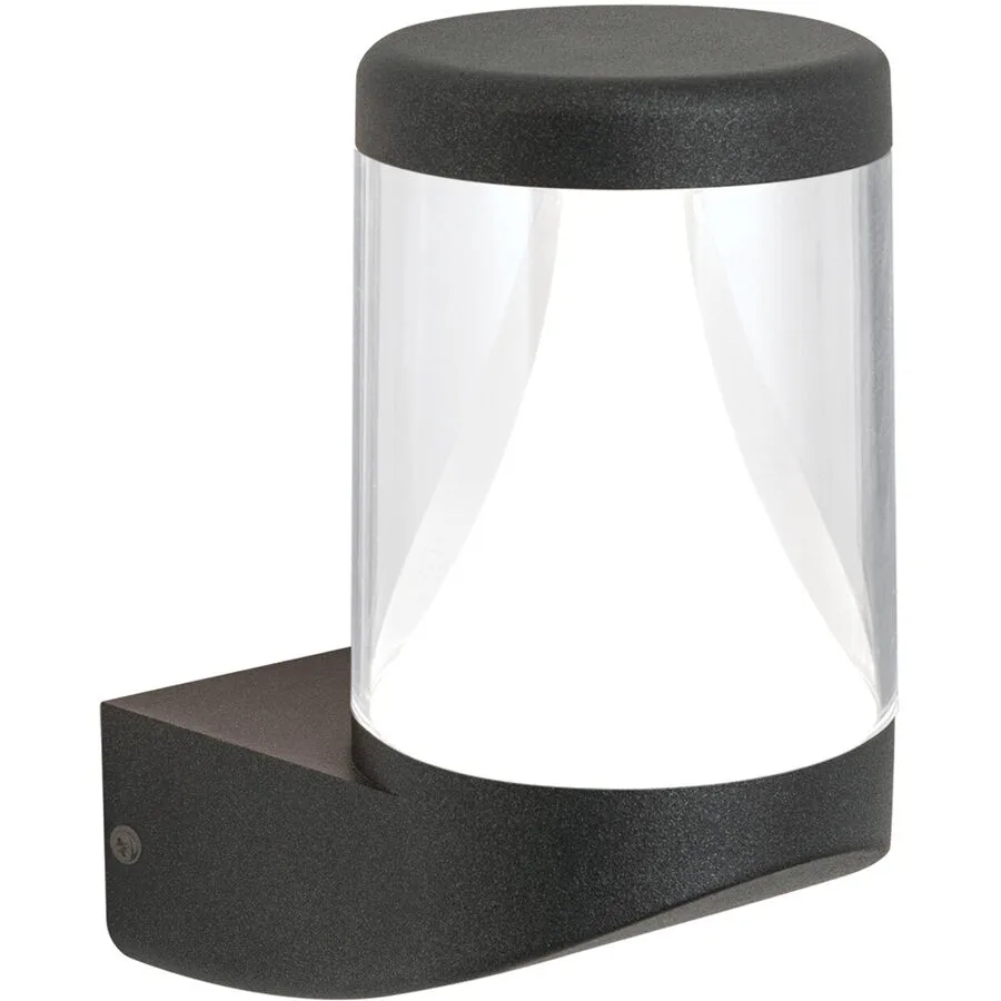 Wandlampe aussen Midnight Grau Aluminium 10.8 cm 20 cm - Farbe: anthrazit - Material: Aluguss - Lichtfarbe: Warmweiss