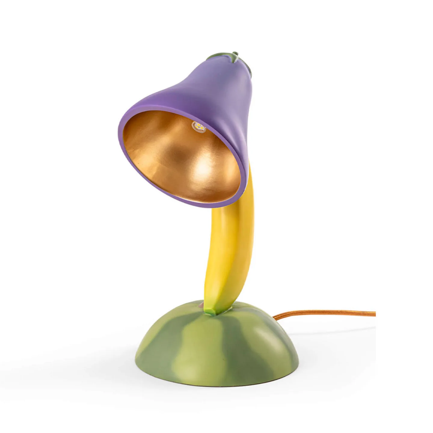 Aubergine Tischleuchte, lila/grün/gelb, 31 cm - Seletti - Wohnzimmer - Kunststoff
