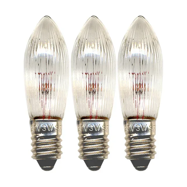 Scandi Essentials Lit Lichtquelle E10 Reserveleuchte 34V 3er Pack Klar, 3W