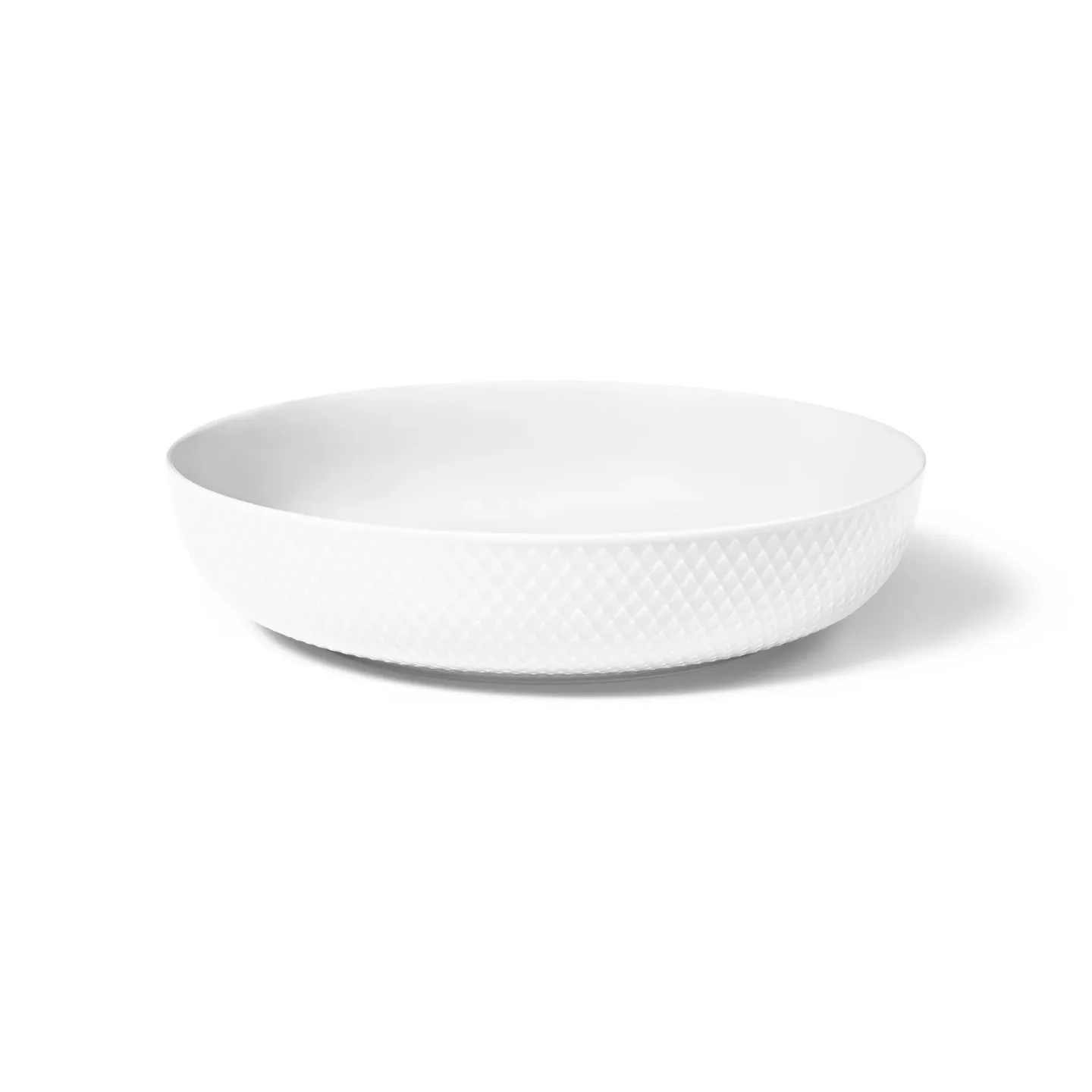 Lyngby Porcelæn Rhombe Servierschale Ø28 cm Weiß