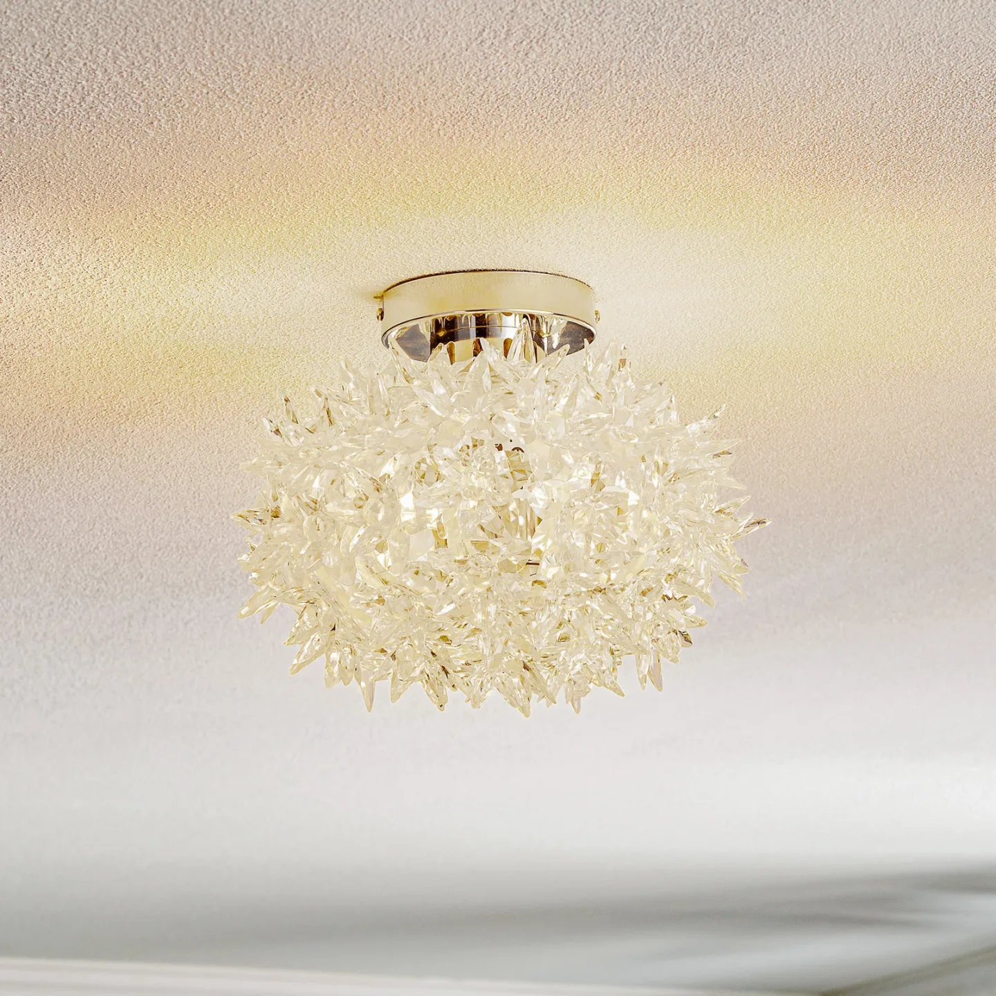 Bloom CW2 Vegglampe/Taklampe Crystal - Kartell - Stue - Design - Plast - Rund