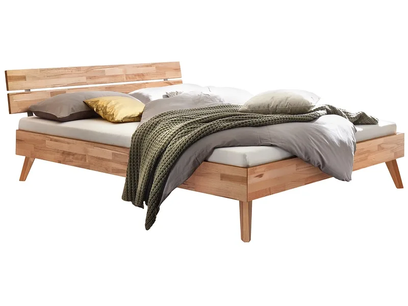 Bett HASENA ORTONA 120x200cm massives holz kernbuche natur