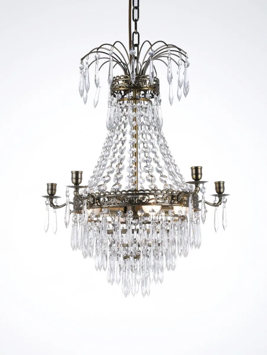 Norrsken Design - Empire Classic Ø50 - Kristallkrona - Antikmässing