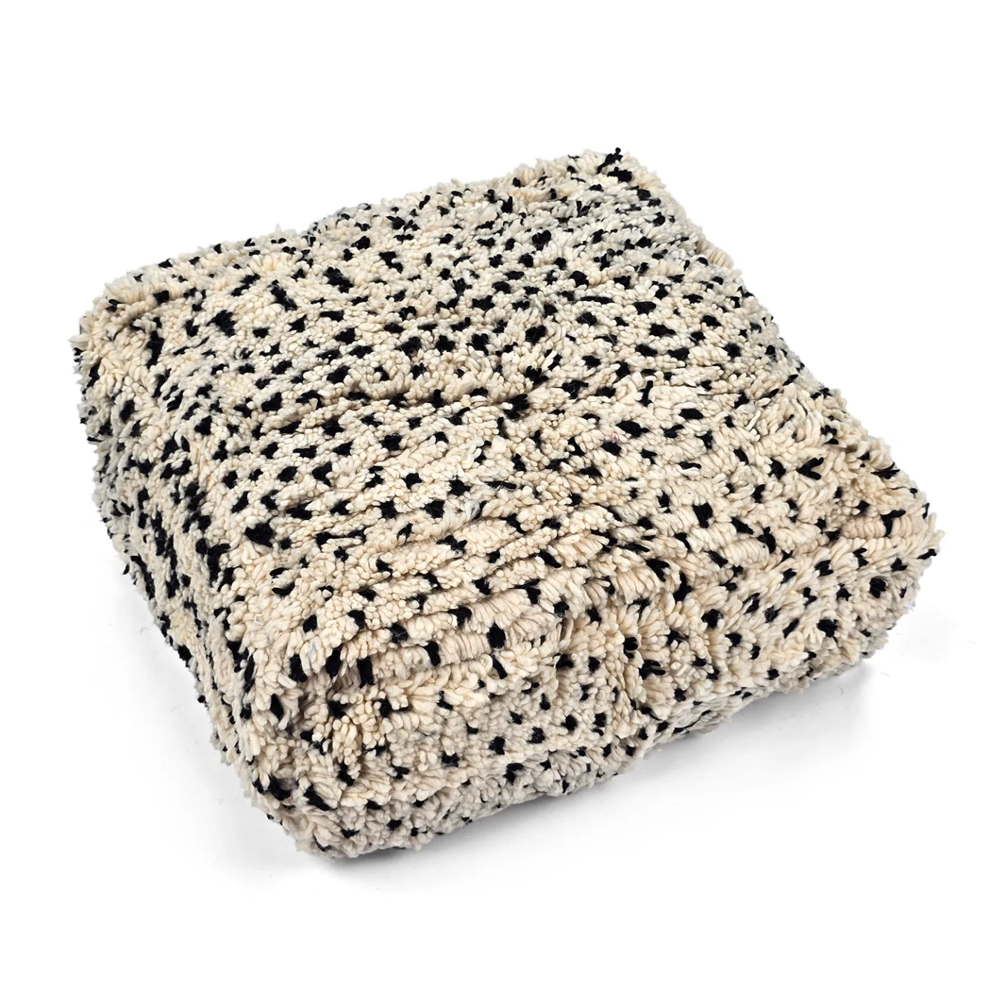 Sittepuff - Marokkansk Beni Ourain 042 (Størrelse: 60 x 60 cm)