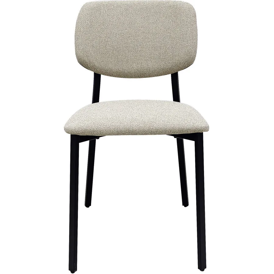 Stuhl Traveti beige Polyester, Holz, Metall