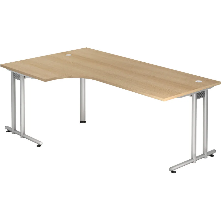 Schreibtisch Office eiche Holzwerkstoff B 200 T 120 cm