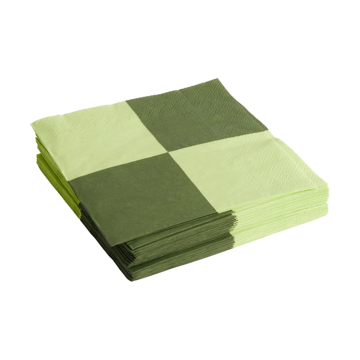 HAY Pattern Dinner Check Serviette 40x40 cm 20er Pack Light green-dusty green L