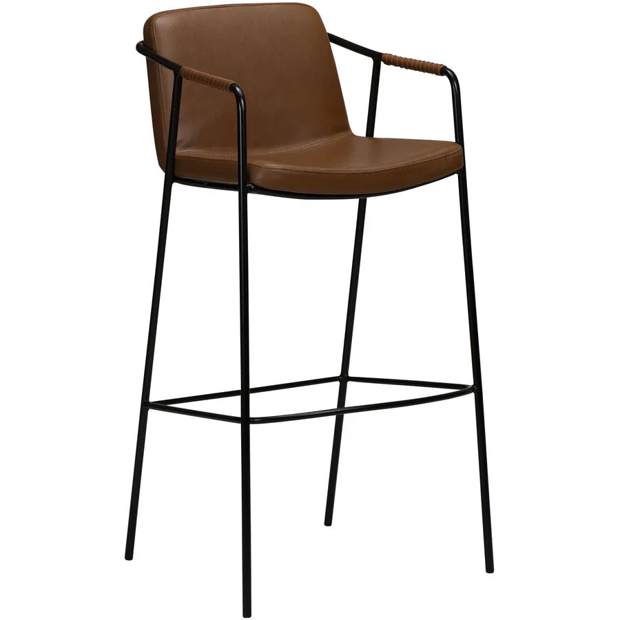 DAN-FORM Barhocker Boto braun Kunstleder, Metall H 104 cm