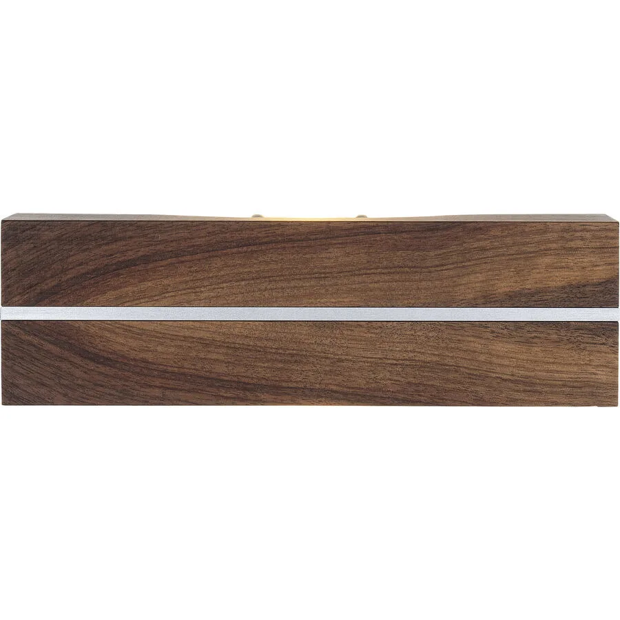 HERZBLUT Wandlampe Dana Braun Metall/Holz 7 cm 23 cm - LED - Lichtfarbe: Extra warmweiss - Material: Nickel/Nussbaumholz massiv - Wandlampe- LED