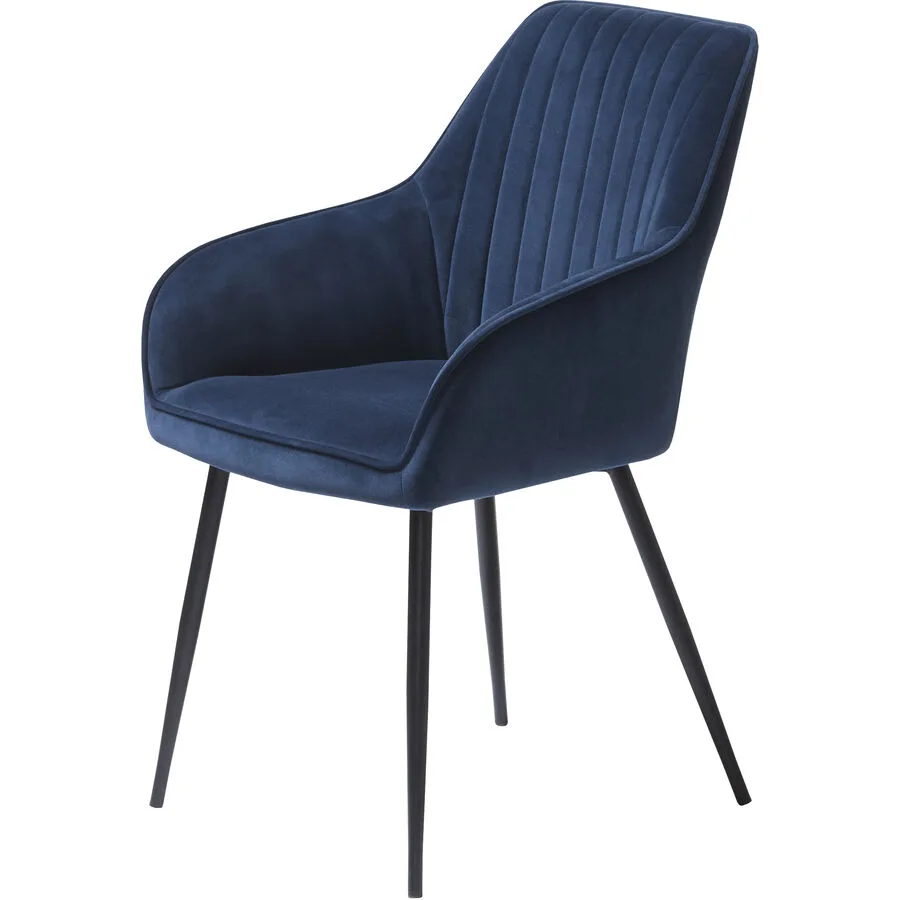 Stuhl 2er-Set Nort blau Polyester