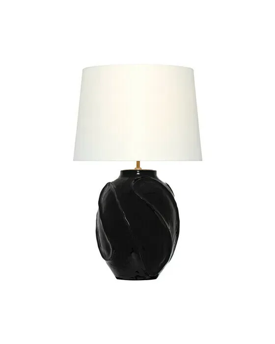Idalia 28" Sculpted Table Lamp Black