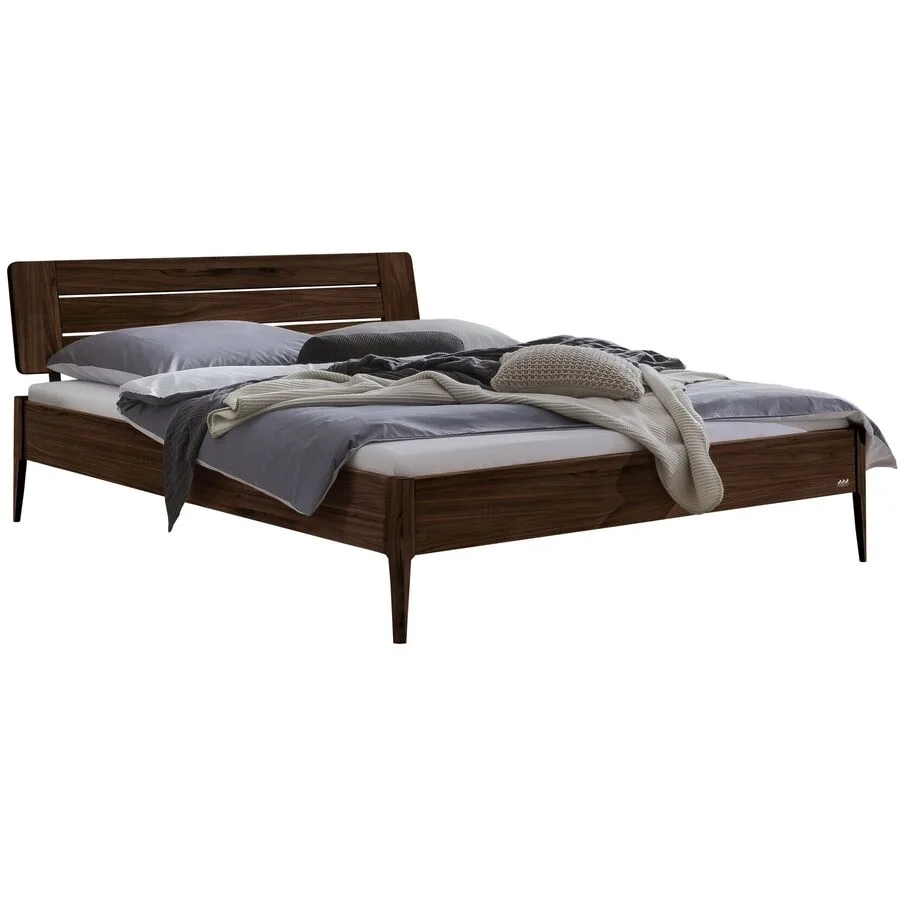 Hasena Bett Castello Natur Nussbaum Massivholz 160 x 200 cm