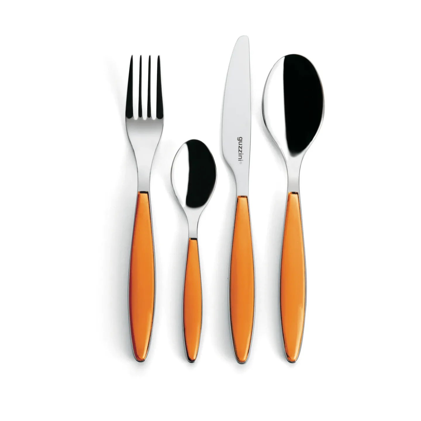 Guzzini Feeling Besteckset Clear orange, 24-teilig