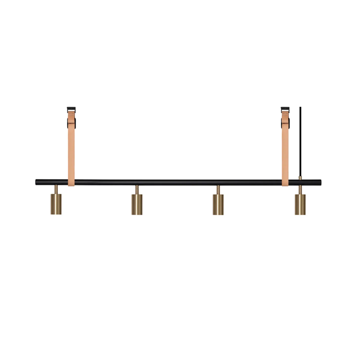 Rubn - Long John 4 Black/Brass / Nature Leather - Takkronor - Niclas Hoflin - Guld,Svart