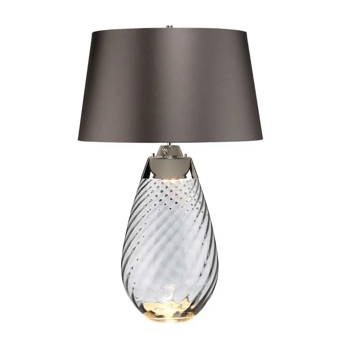 Elstead Lighting - Lena 74cm - Bordslampa - Grå/rökfärgad