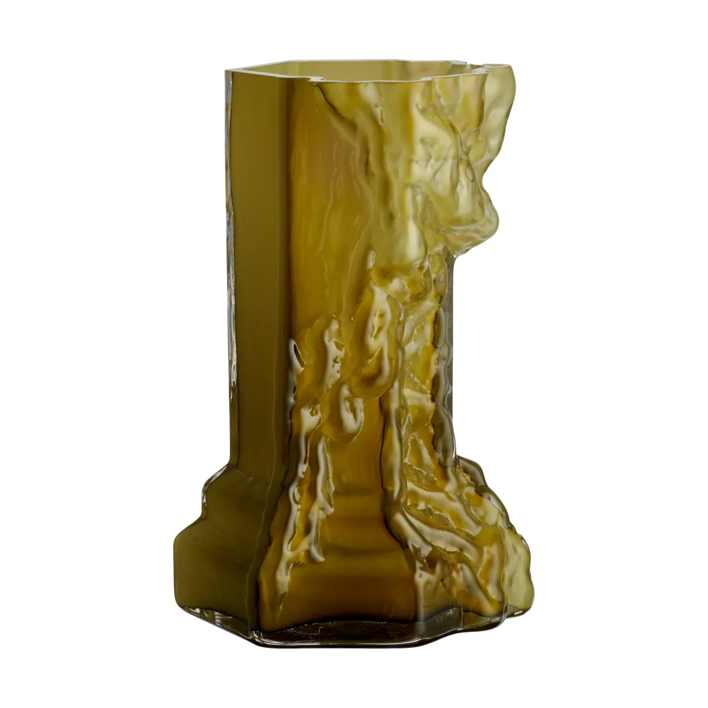 Kosta Boda Rocky Baroque Vase 35 cm Olive