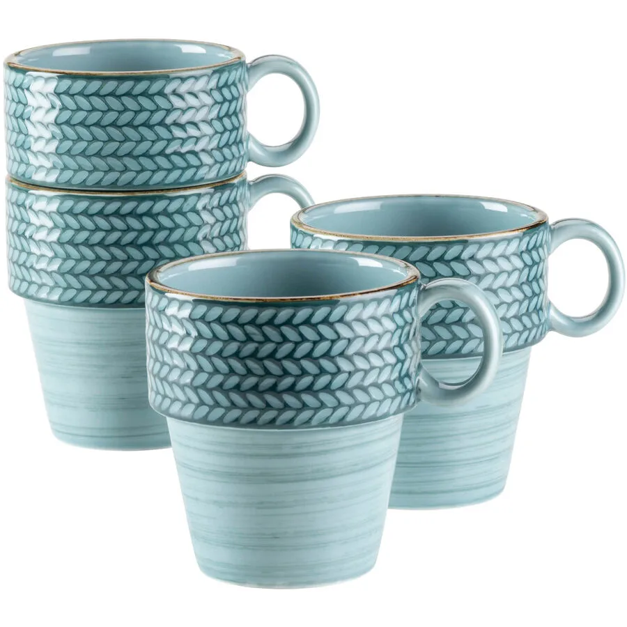MÄSER Kaffeebecher-Set Prospero Blau Porzellan