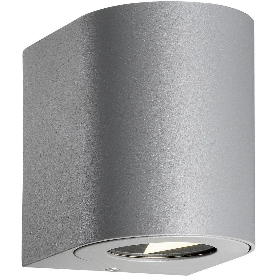 NORDLUX Wandlampe aussen Canto Grau Aluminium 8.7 cm 10.4 cm - LED - Lichtfarbe: Extra warmweiss - LED Energiesparlampen