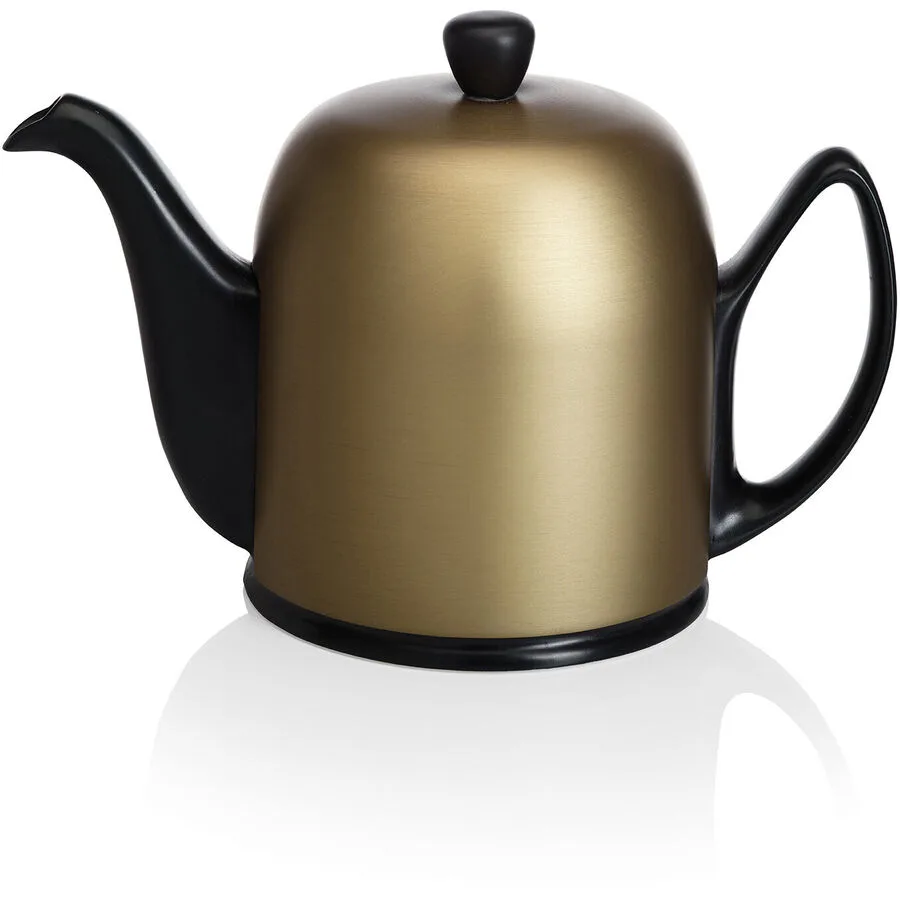 DEGRENNE Teekanne Salam Kupfer/Schwarz Porzellan/Edelstahl H 13.1 cm 1 l