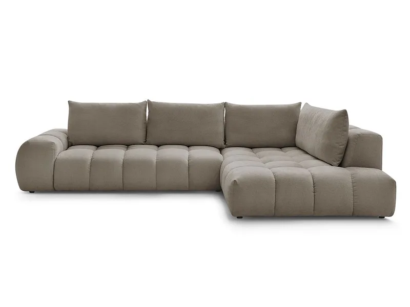 Ecksofa BOBOCHIC EVEREST Stoff mit Textur taupe