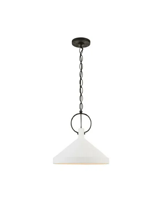 Limoges Large Pendant Natural Rust/White Shade
