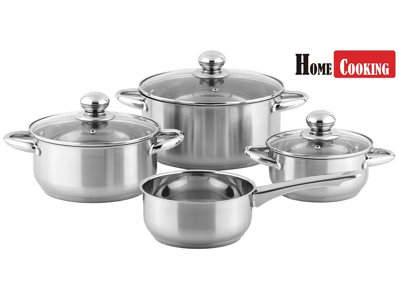 Kochset TOP HOME COOKING 7 Stück edelstahl Silberfarben