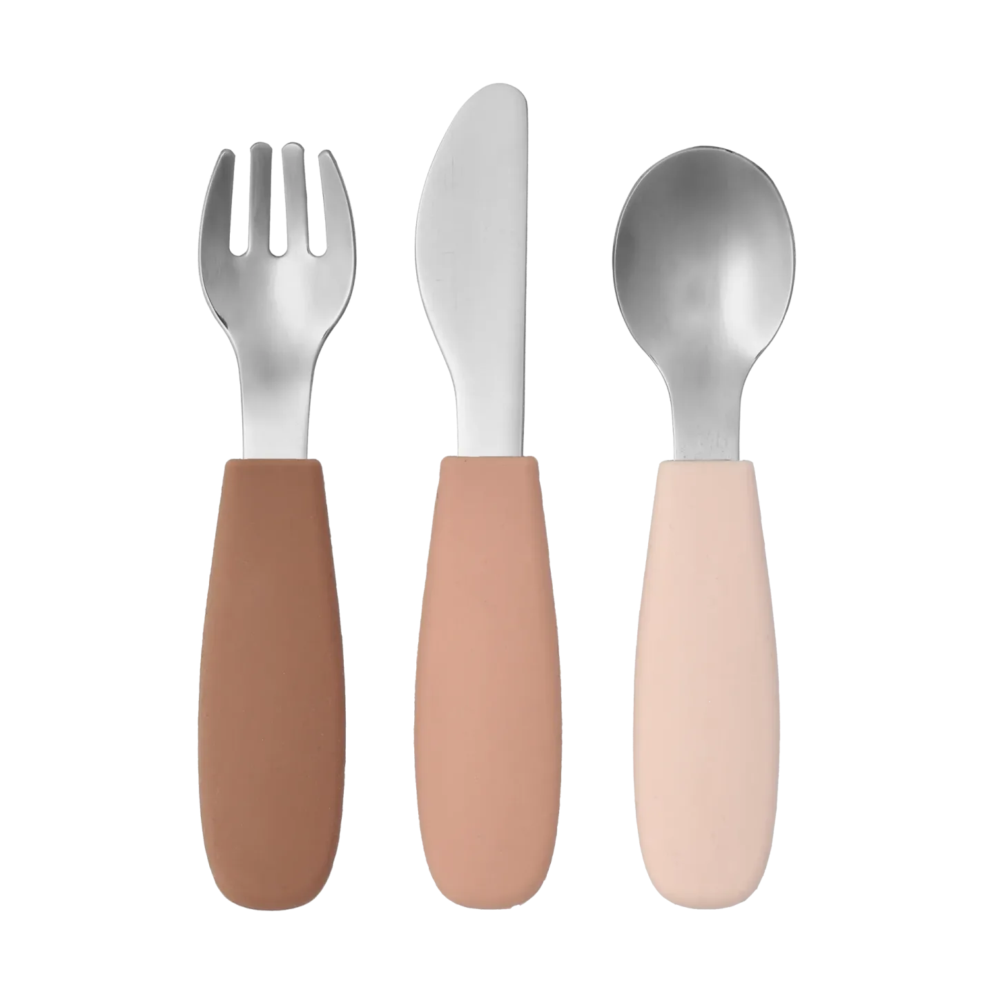 Scandi Living Dine Besteckset Silikon 3 Teile Blush