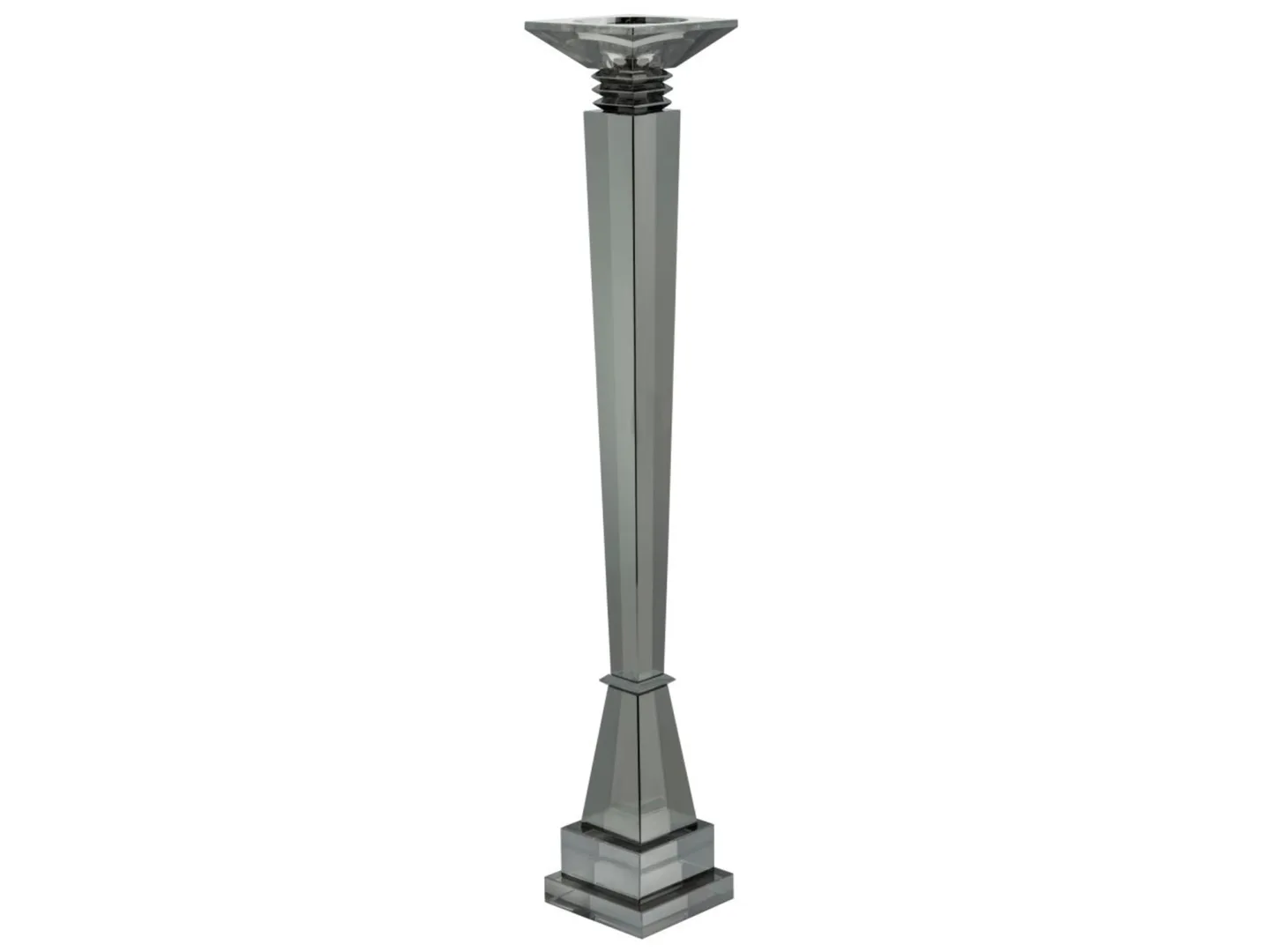 Abhika Kerzenständer Kristallglas Hellbraun H: 65 cm | Schubiger Möbel