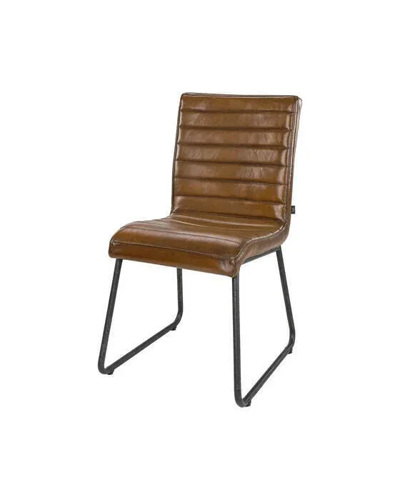 Sabina Dining Chair Leather Light Brown