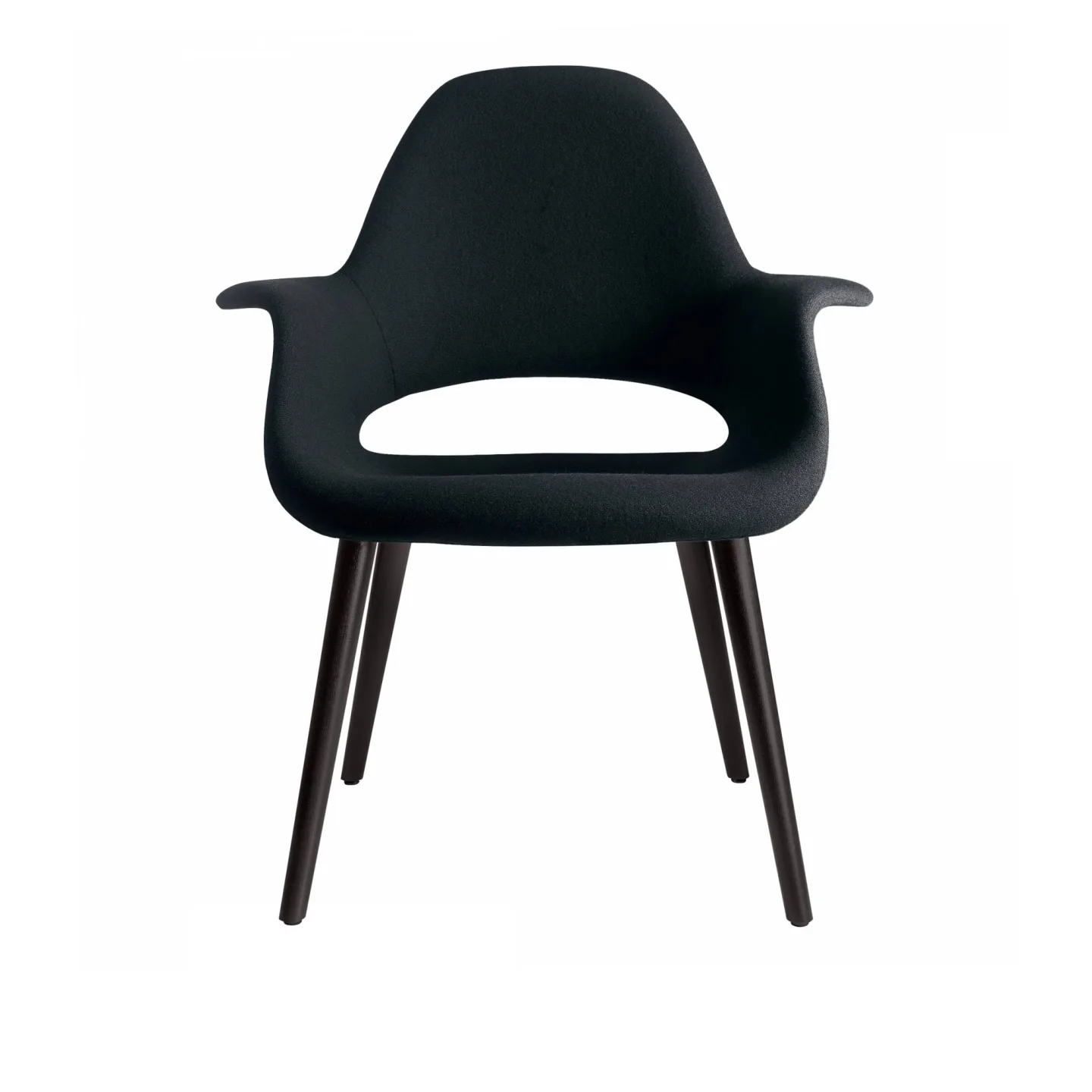 Vitra - Organic Chair Tyg Kat. F80 - Cosy - 11 - Matstolar - Charles Eames,Eero Saarinen - Svart - Trä/Syntetiskt