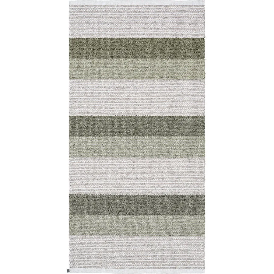 HORREDSMATTAN Teppich Myra green Streifen Mischgewebe 70 x 300 cm