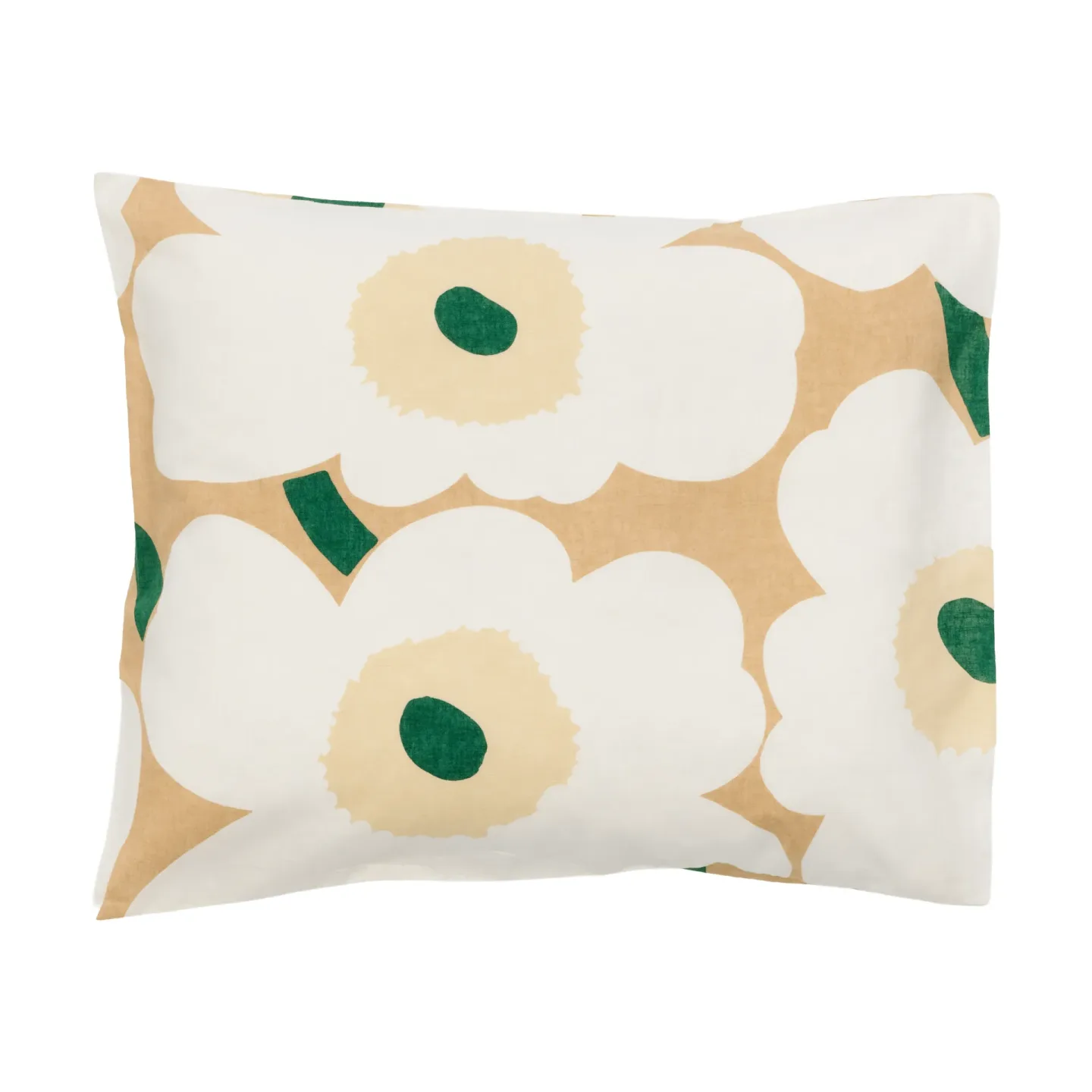 Marimekko Unikko Kissenbezug 50 x 60cm Sand-off white-hay-emerald
